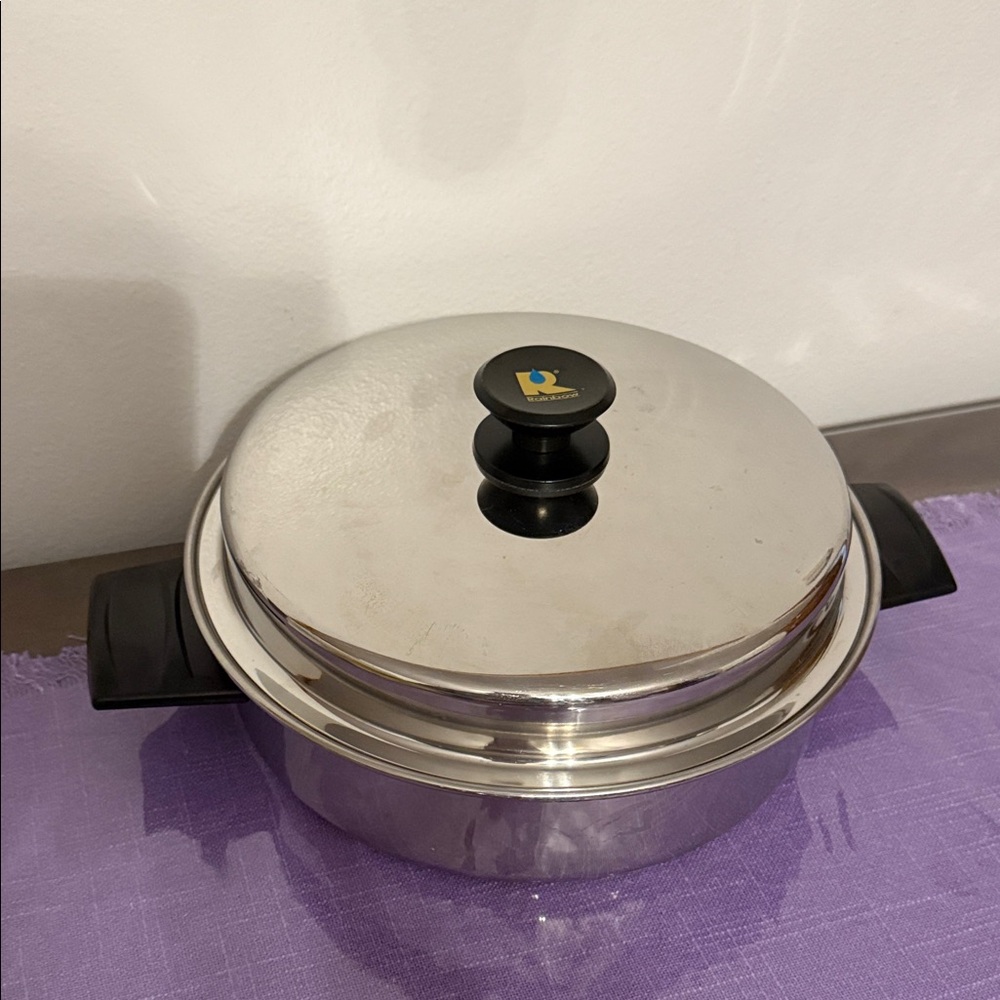 Rainbow Stainless Steel Casserole Sauté Pan w/Lid ~10–11” USA Made